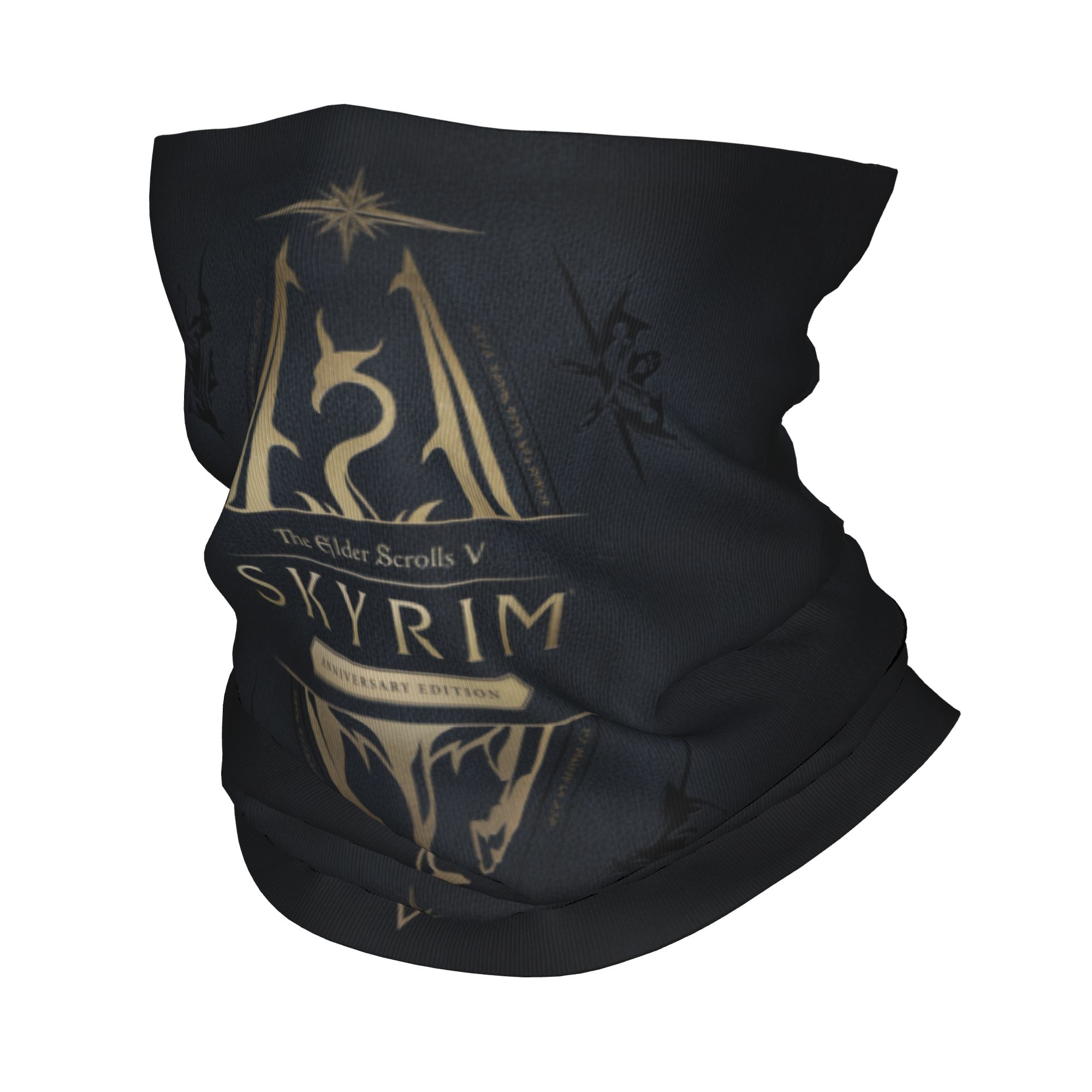 Neck Gaiter Fleece - Custom Skyrim Logo Bandana Winter Neck