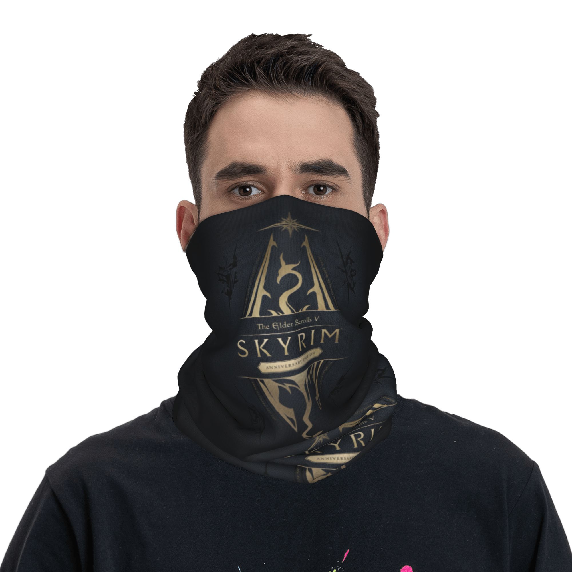 Custom Skyrim Logo Bandana Win - Neck Gaiter Fleece recension och pris