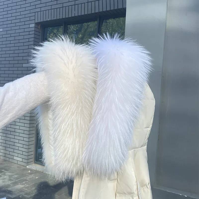 Raccoon Fur Collars For Jacket - Shawl Wrap Winter recension och pris