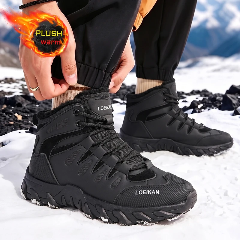 Men Winter Snow Boots Plush Li - Waterproof Winter Boot recension och pris