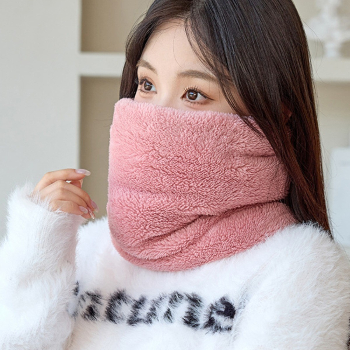 New solid color fleece-lined c - Neck Gaiter Fleece recension och pris