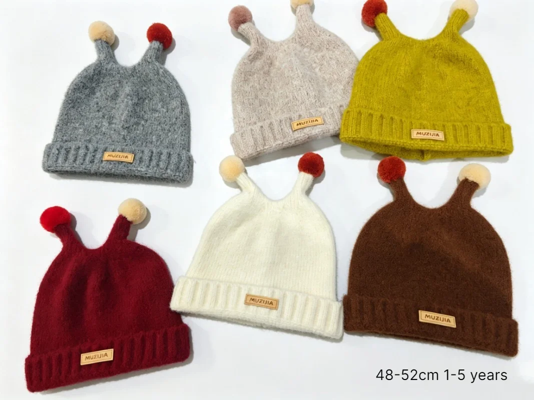 Kids Winter Hat 48-52cm 1-5 Ye - Knit Beanie Hat Warm recension och pris
