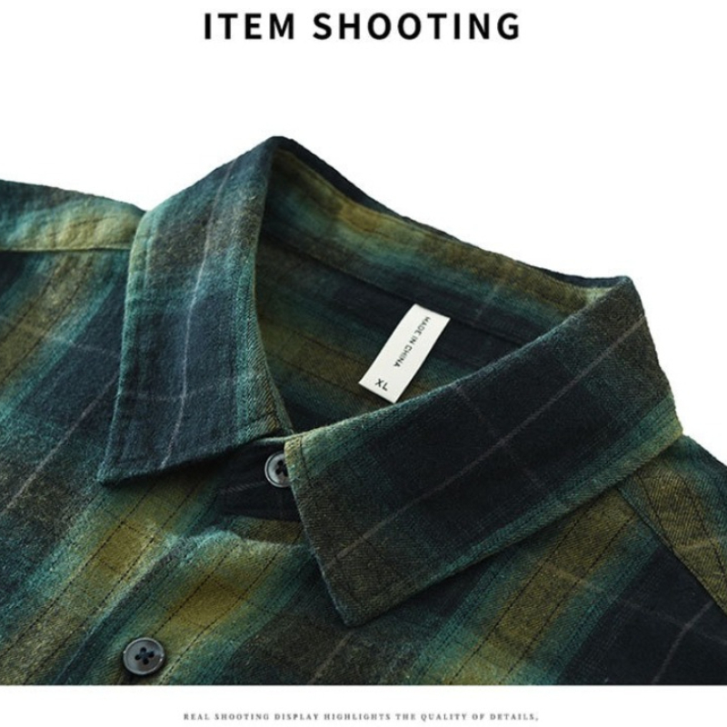 Oversized 100% Cotton Men's Pl - Flannel Shirt Lined recension och pris