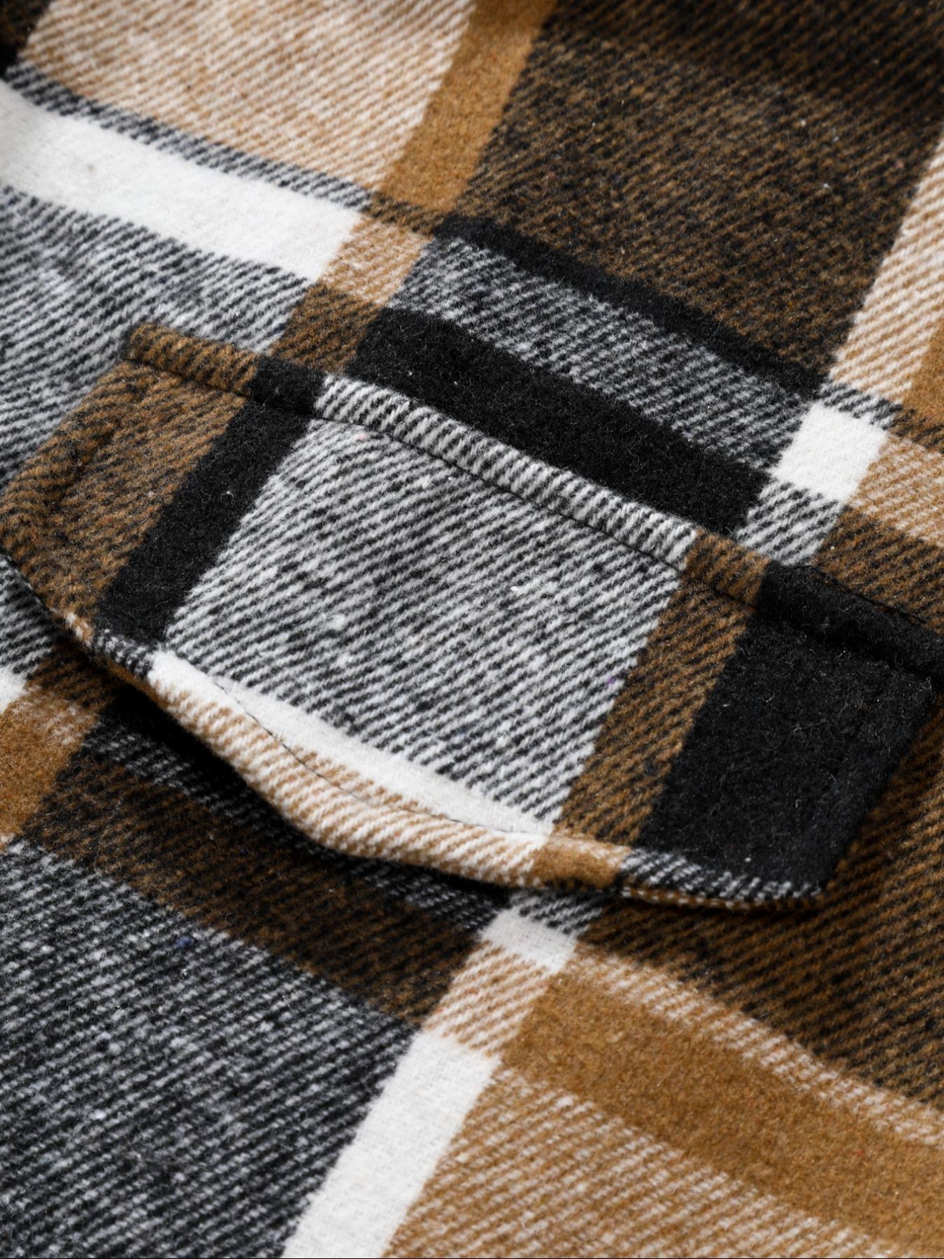 Retro Plaid Shirt Men Casual E - Flannel Shirt Lined recension och pris