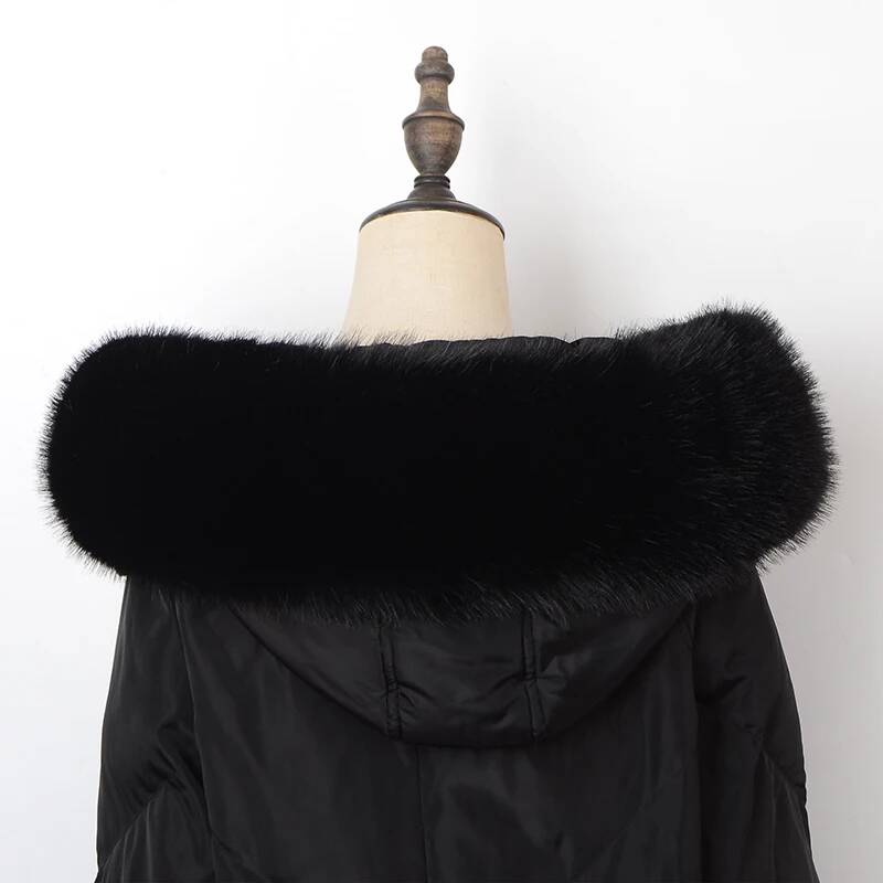 Winter Coat Fur Collar Faux Fu - Shawl Wrap Winter recension och pris