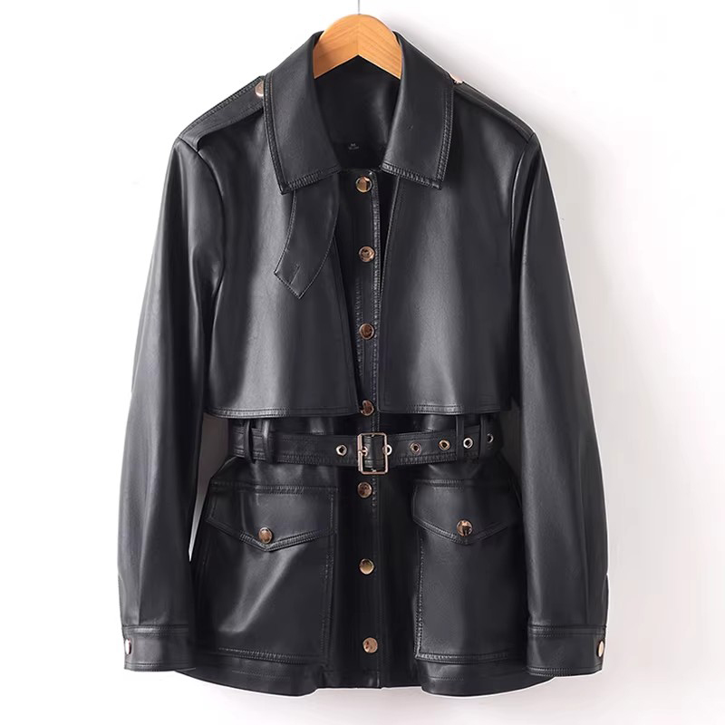 New Women Split Leather Motor  - Down Jacket Packable recension och pris
