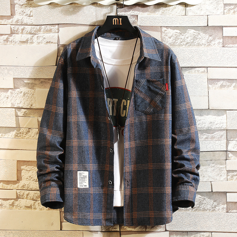 2027 Summer Men's Plaid Shirt  - Flannel Shirt Lined recension och pris