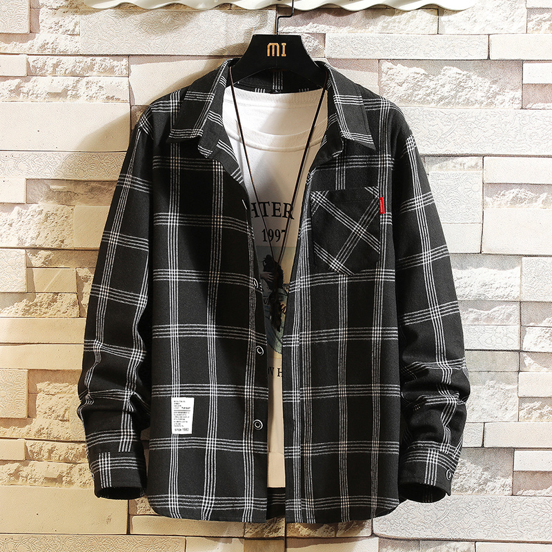 2027 Summer Men's Plaid Shirt  - Flannel Shirt Lined recension och pris