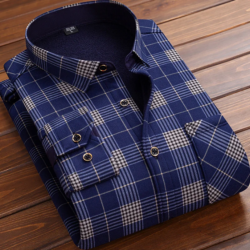 Men Fleece Shirt 2026 Autumn W - Flannel Shirt Lined recension och pris
