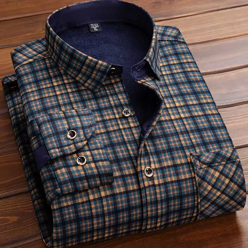 Men Fleece Shirt 2026 Autumn W - Flannel Shirt Lined recension och pris