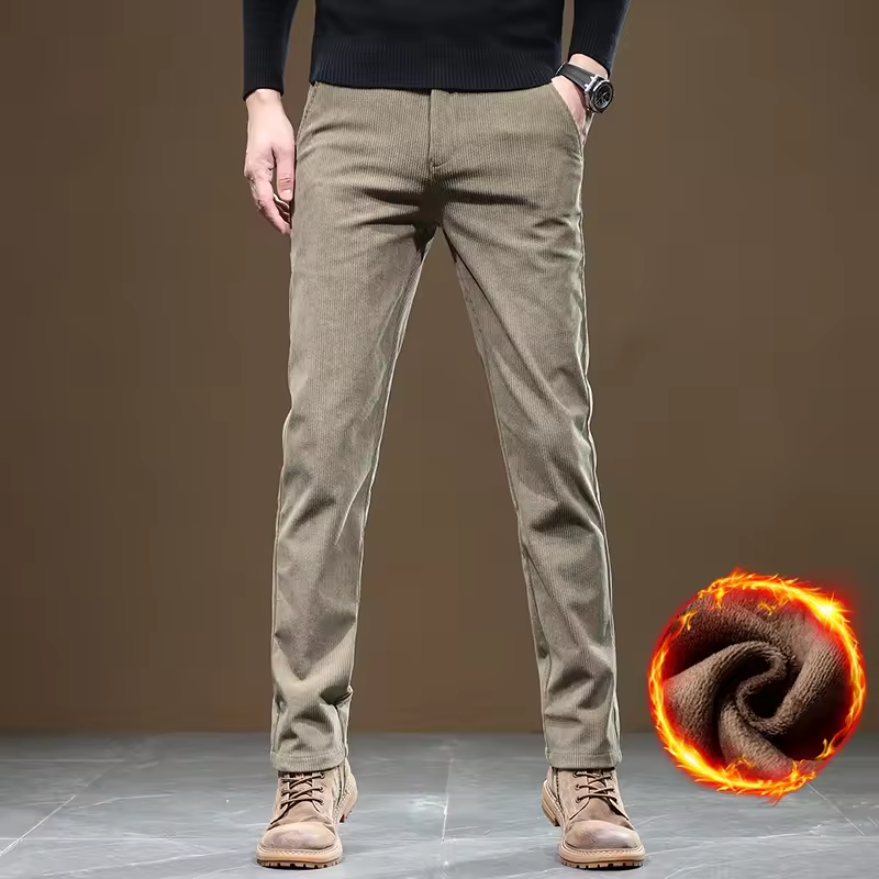 Men Thick WarmBusiness Pants W - Corduroy Pant Warm recension och pris